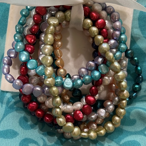 Assorted cultured freshwater pearls set of 10 - Picture 2 of 4